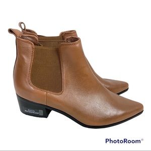 Blondo Waterproof Leather Tan Ankle Boots 9.5M -F